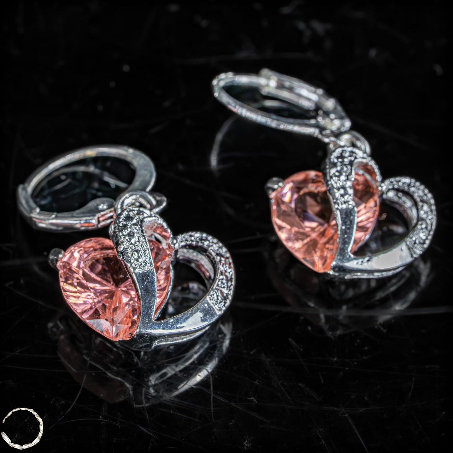 Elegante Topas-Ohrringe in Herzform - 4,08g 20,4ct