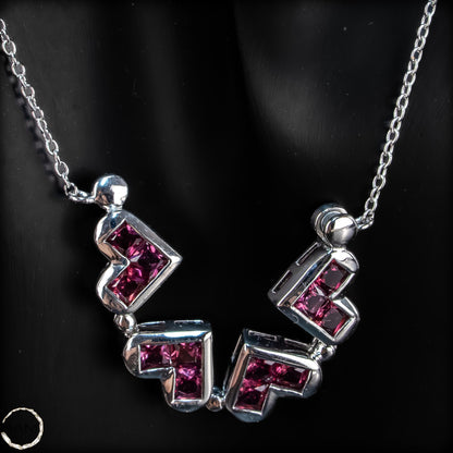 Ausdrucksstarke Rubin-Kette – zeitlose Eleganz mit Charakter -6,03g  - 30,15ct