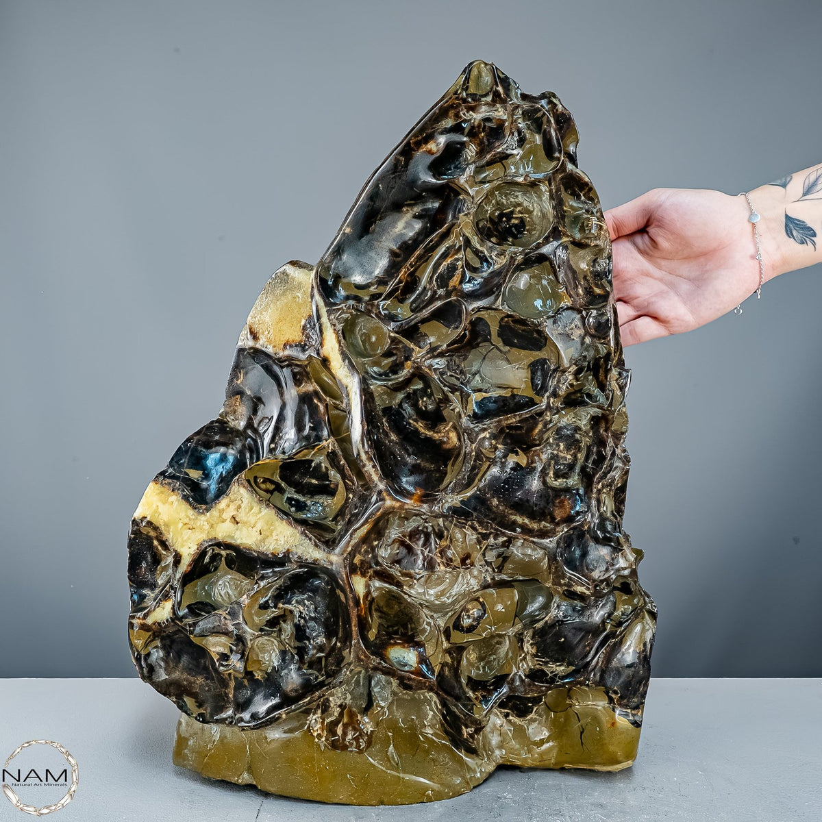 Septarien-Skulptur mit Ammonit aus Russland – 22569,66g