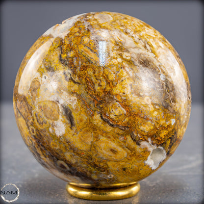 Bumblebee Jasper Kugel – Ein Meisterwerk aus Feuer und Erde - 345,88g