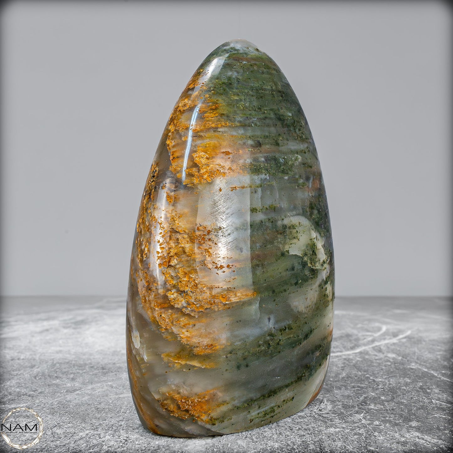 Natürliche Grüne-Quarzkristall Freiform aus Brasilien - 667,96g