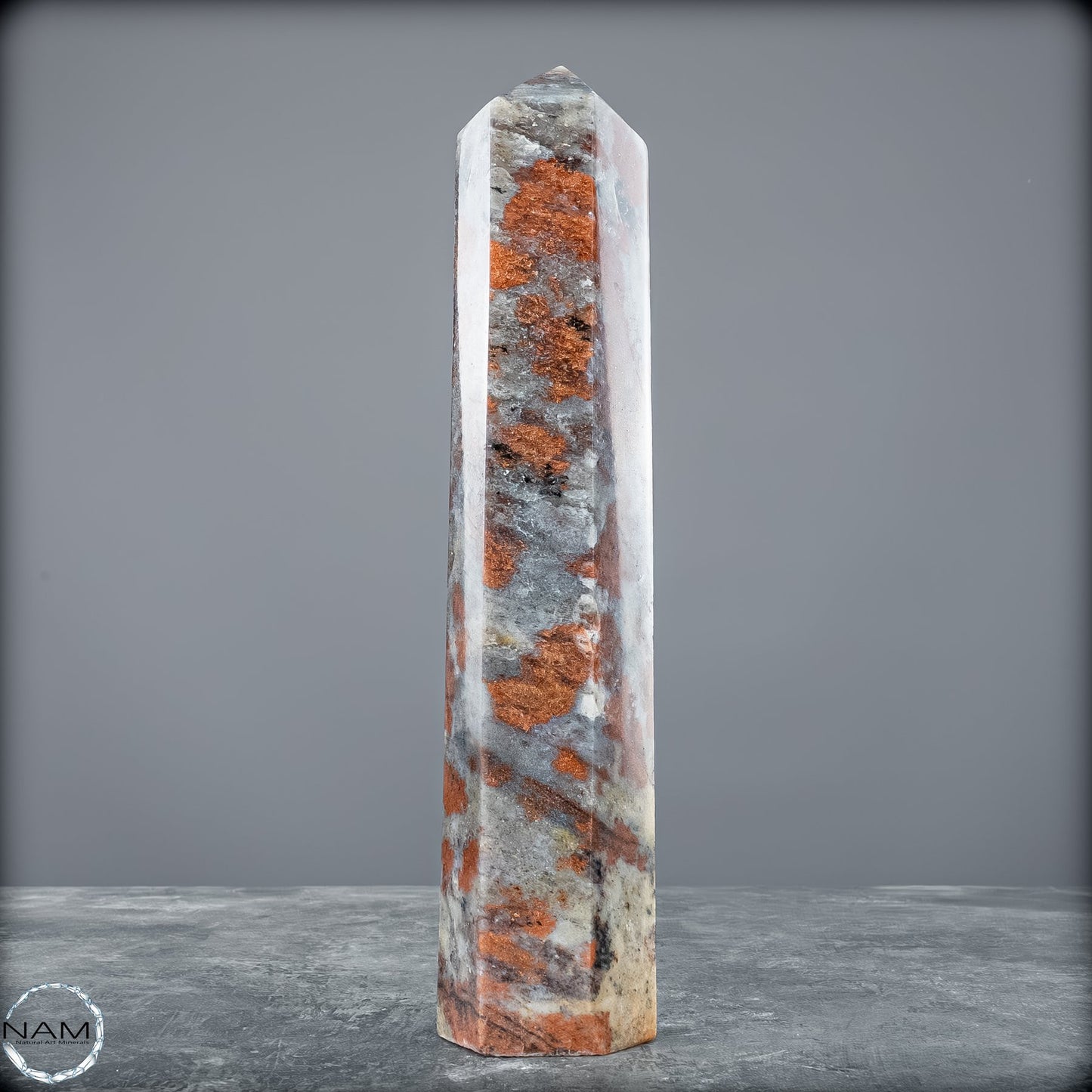 Natürliche Rote Aventurin Obelisk aus Madagaskar - 677,22g