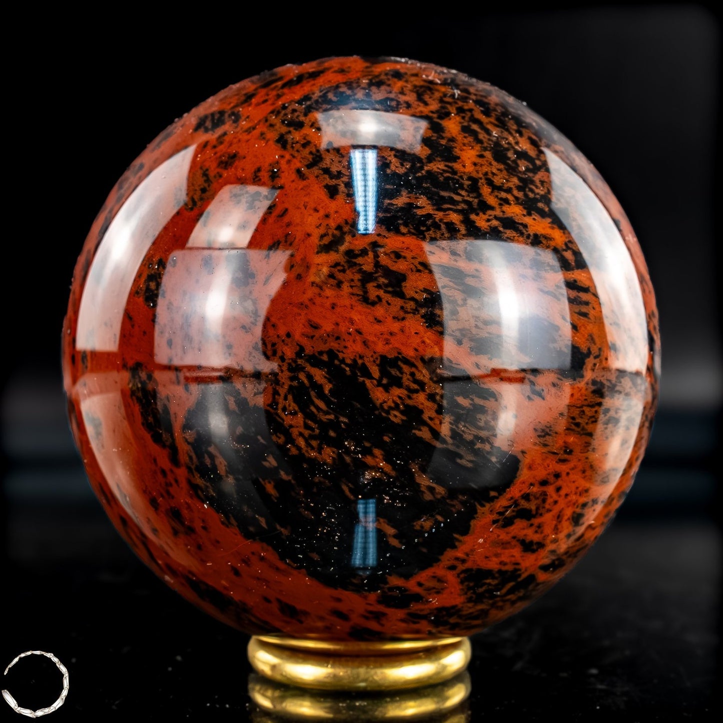Natürliche Mahagoni-Obsidian Kristall-Kugel - 463,16g