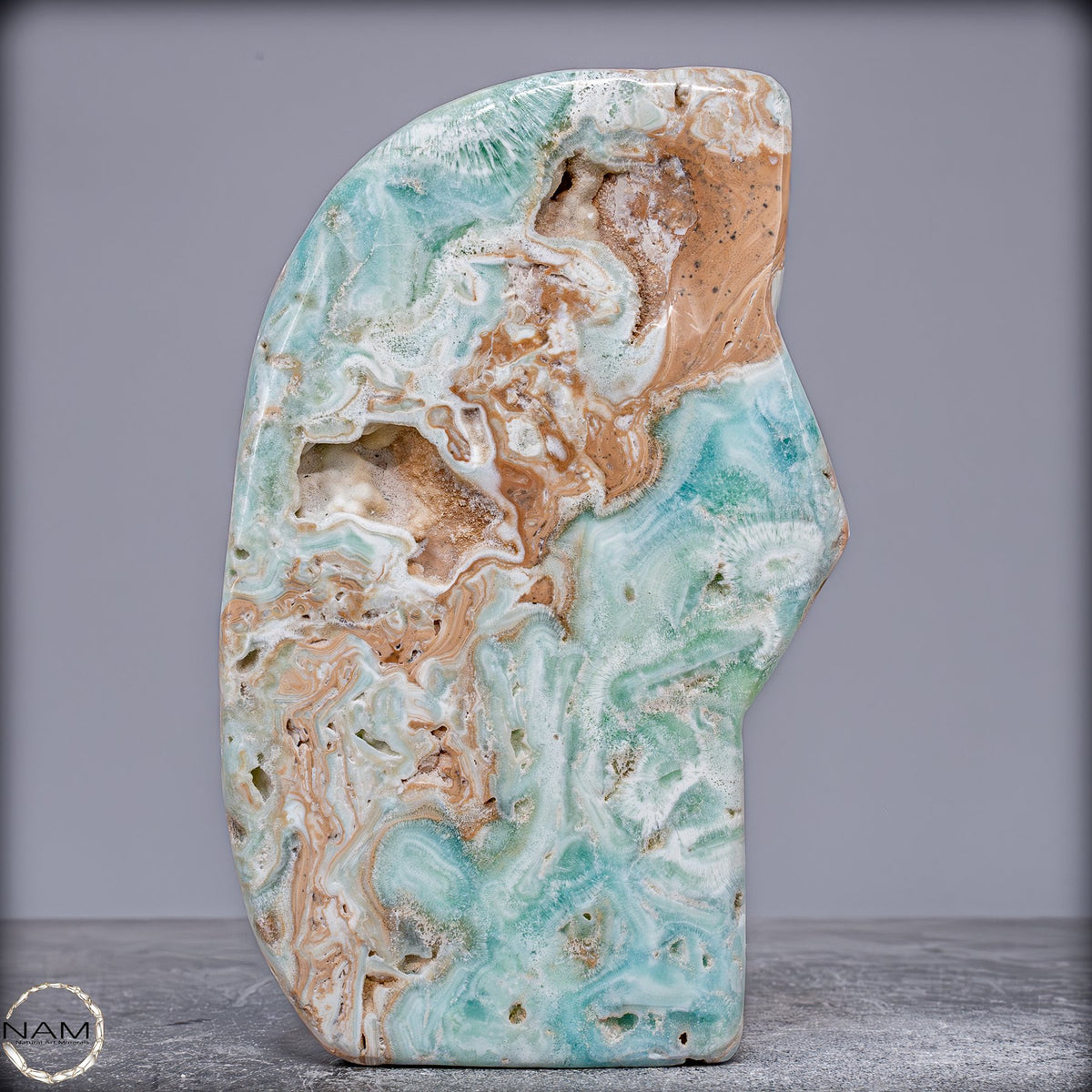 Natürlicher Blau-Grüne Aragonit Kristall-Freiform - 1173,29g
