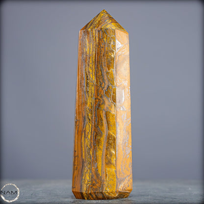 Natürlicher Tigerauge-Obelisk - 986,49g
