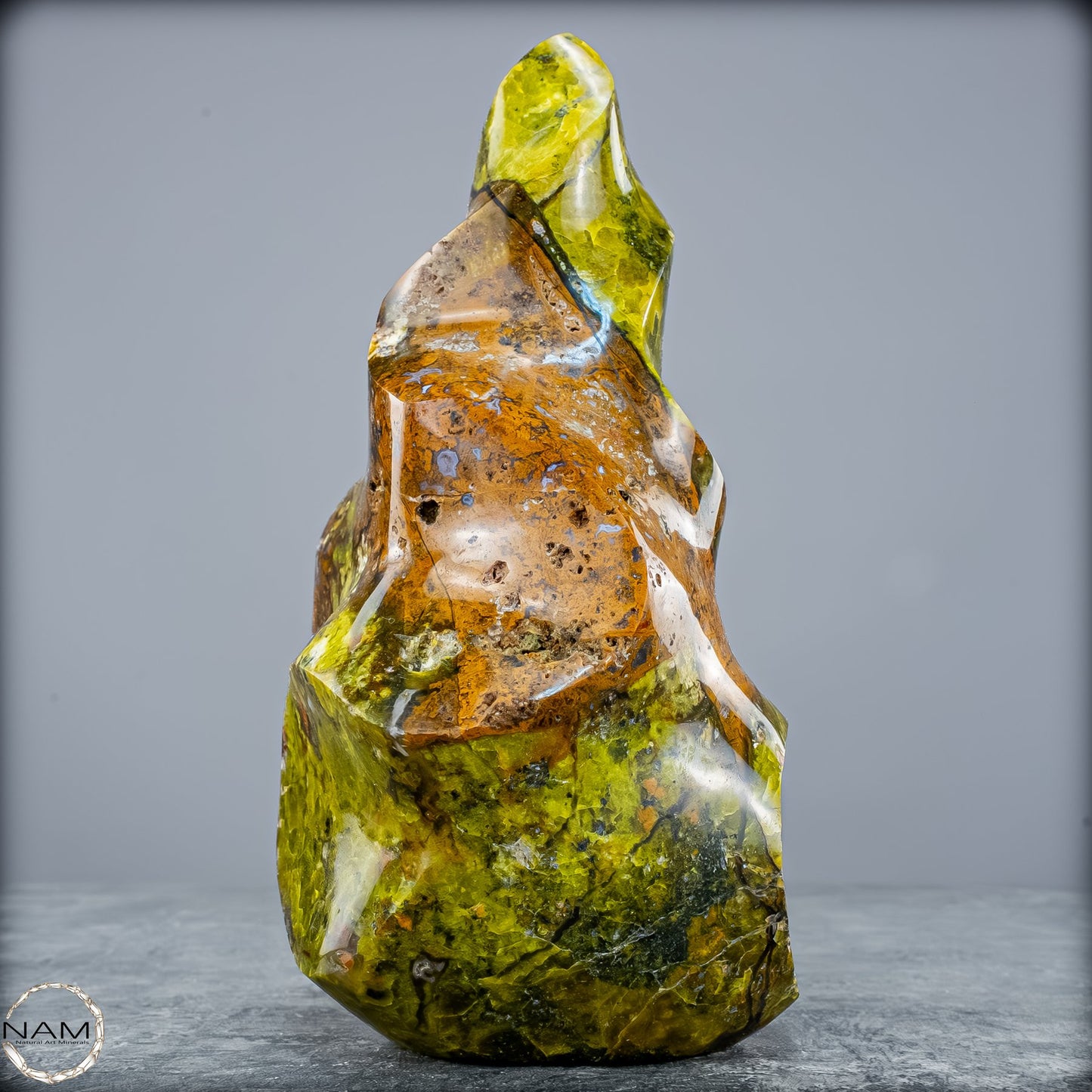 Natürliche Grüner Opal-Kristall Flamme -1052,42g