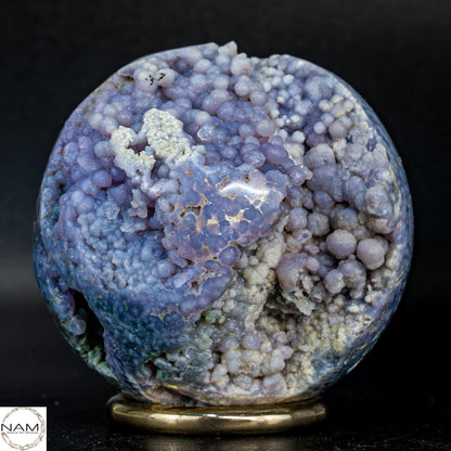 Mystische Traubenachat Kugel in Lavendel-Violett-345,77g 1728.85 ct