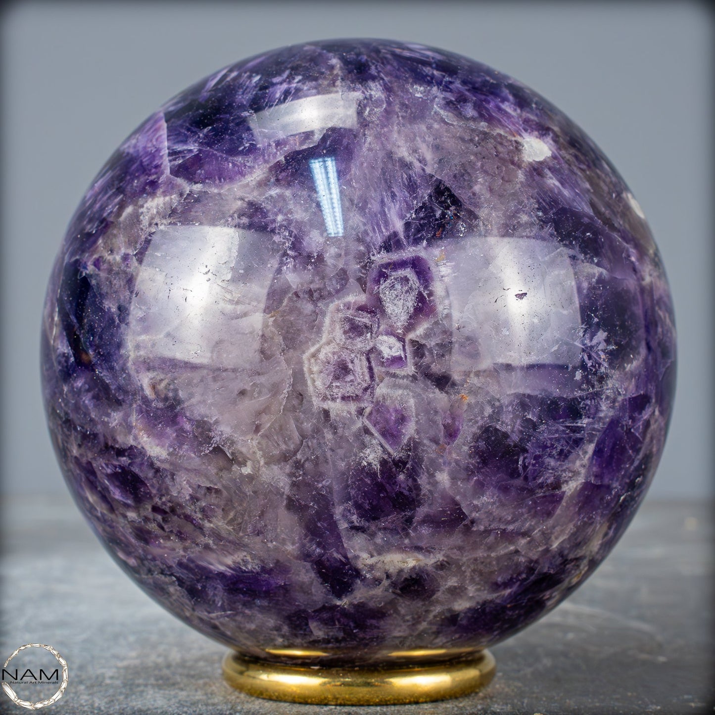 Natürliche Chevron-Amethyst Kristallkugel aus Bolivien - 1106,79g - 94mm