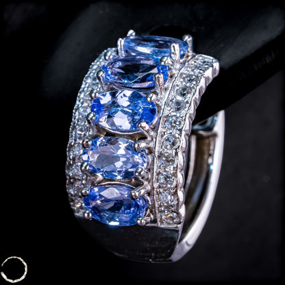 Exklusive Saphir-Ohrringe voller Eleganz-4,96g 24,8 ct