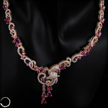 Exklusive Padparadscha-Saphir Kette – 45,45g - 227,25ct