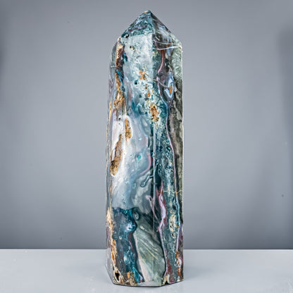 Natürlicher Jaspis-Achat Kristall-Obelisk - 29801,11g