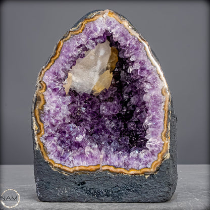 Amethyst-Druse mit Calcit aus Uruguay – 1626,45g