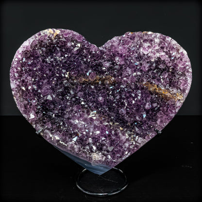 Natürlicher Amethyst-Herz Druse auf Ständer – 5640,61g