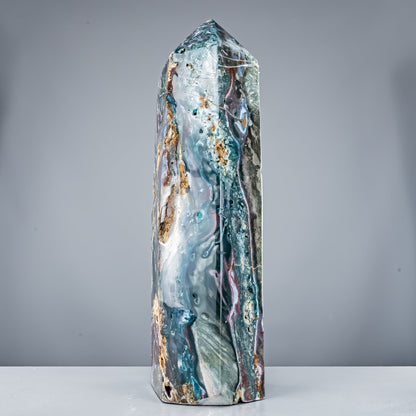 Natürlicher Jaspis-Achat Kristall-Obelisk - 29801,11g