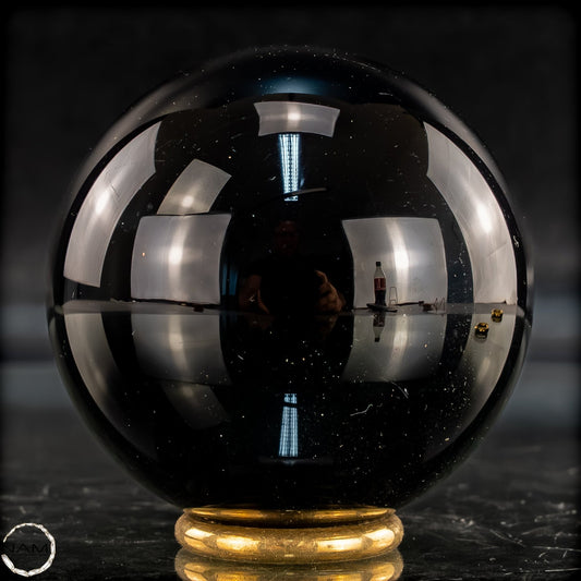 Natürliche Schwarze Obsidian Kristall-Kugel - 281,47g