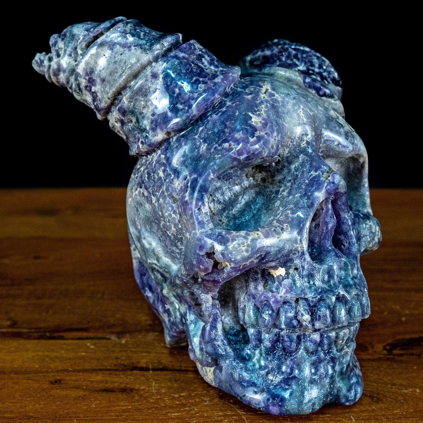 Natürlicher Botryoidal Chalcedony Kristall-Totenkopf - 3320,84g