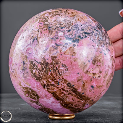 Rhodochrosit-Kugel – imposantes Unikat in Rosa-2290,92g