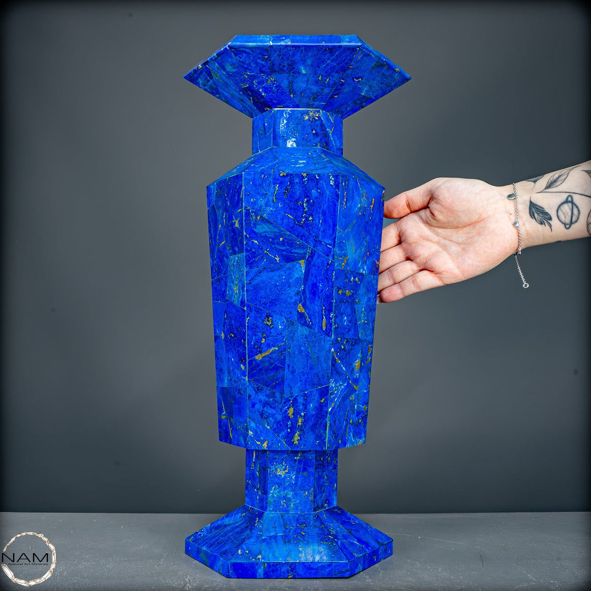 Seltener Natürliche Lapislazuli Kristall-Vase - 4688,71g