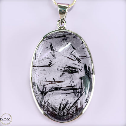Eleganter Turmalin-Quarz Anhänger aus 925er Silber- 18,15g 90,75ct