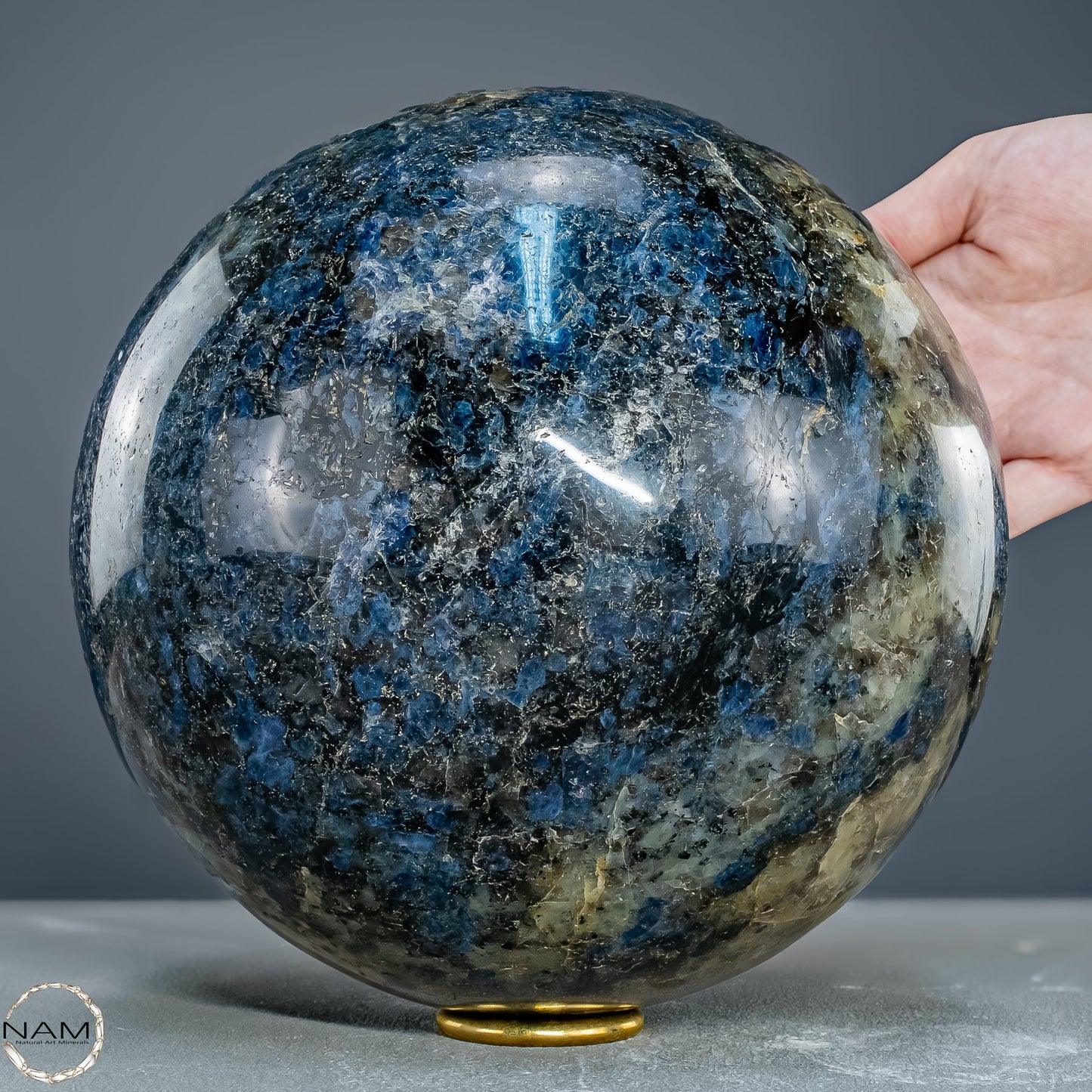 Natürliche Blaue Cordierit-Kristall Kugel, Spitzenqualität - 9567,37g
