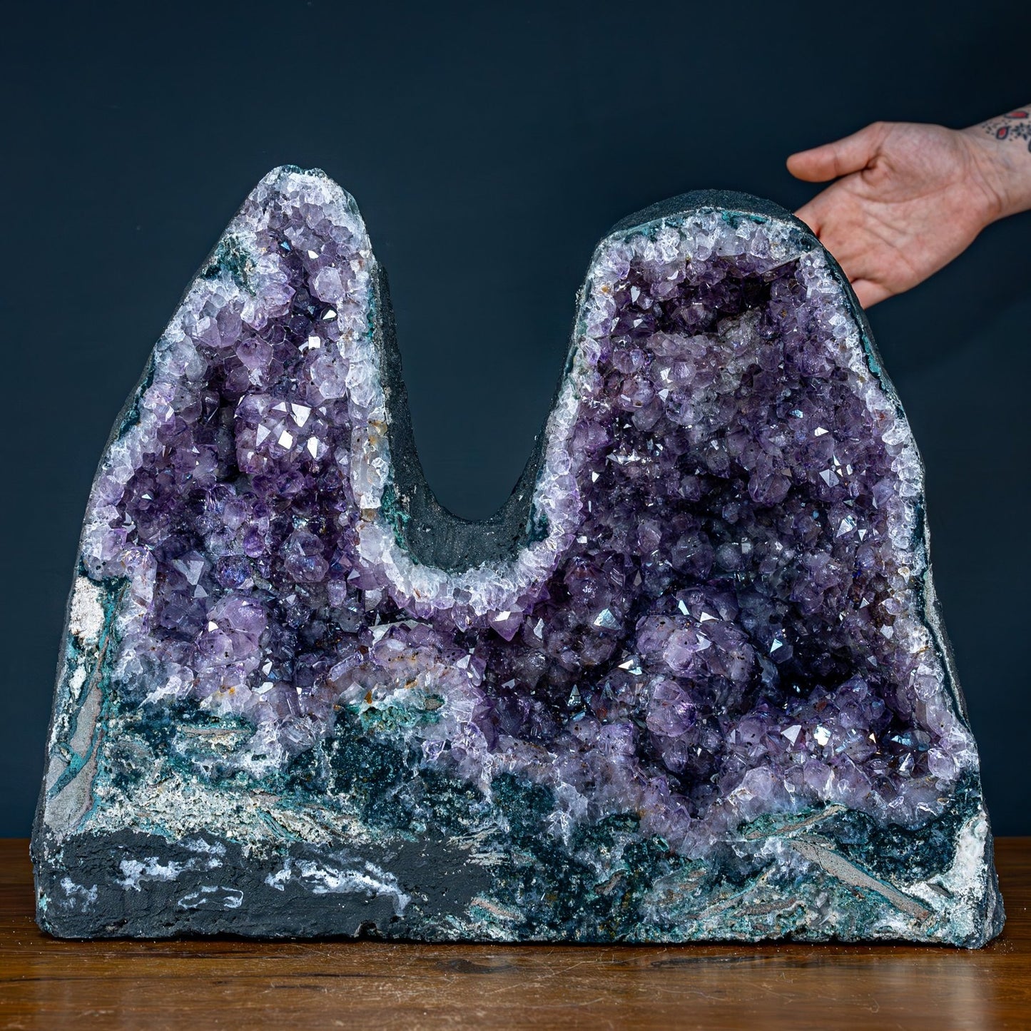 Natürlicher Zwillings-Amethyst und Achat-Druse, Uruguay - 22419,37g