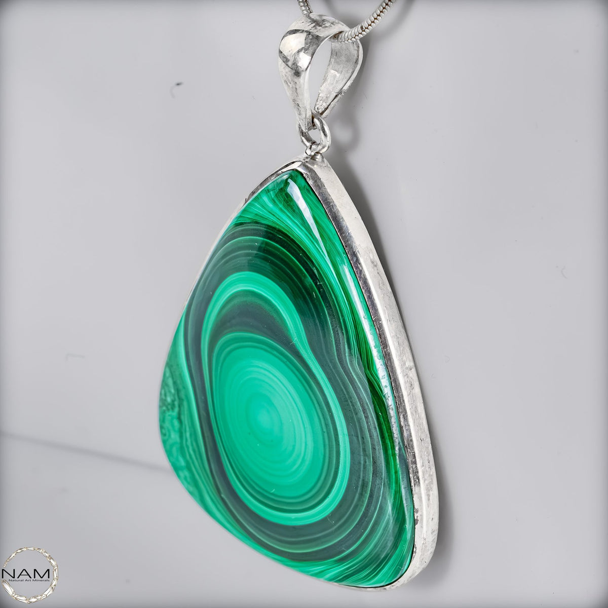 Malachit-Anhänger aus 925er Silber 21,61g 108,05ct