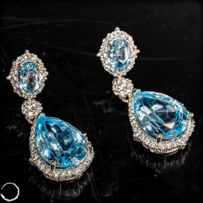 Eleganz in Blau – Aquamarin-Ohrringe Afghanistan - 39,8ct