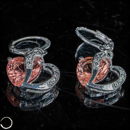 Elegante Topas-Ohrringe in Herzform - 4,08g 20,4ct