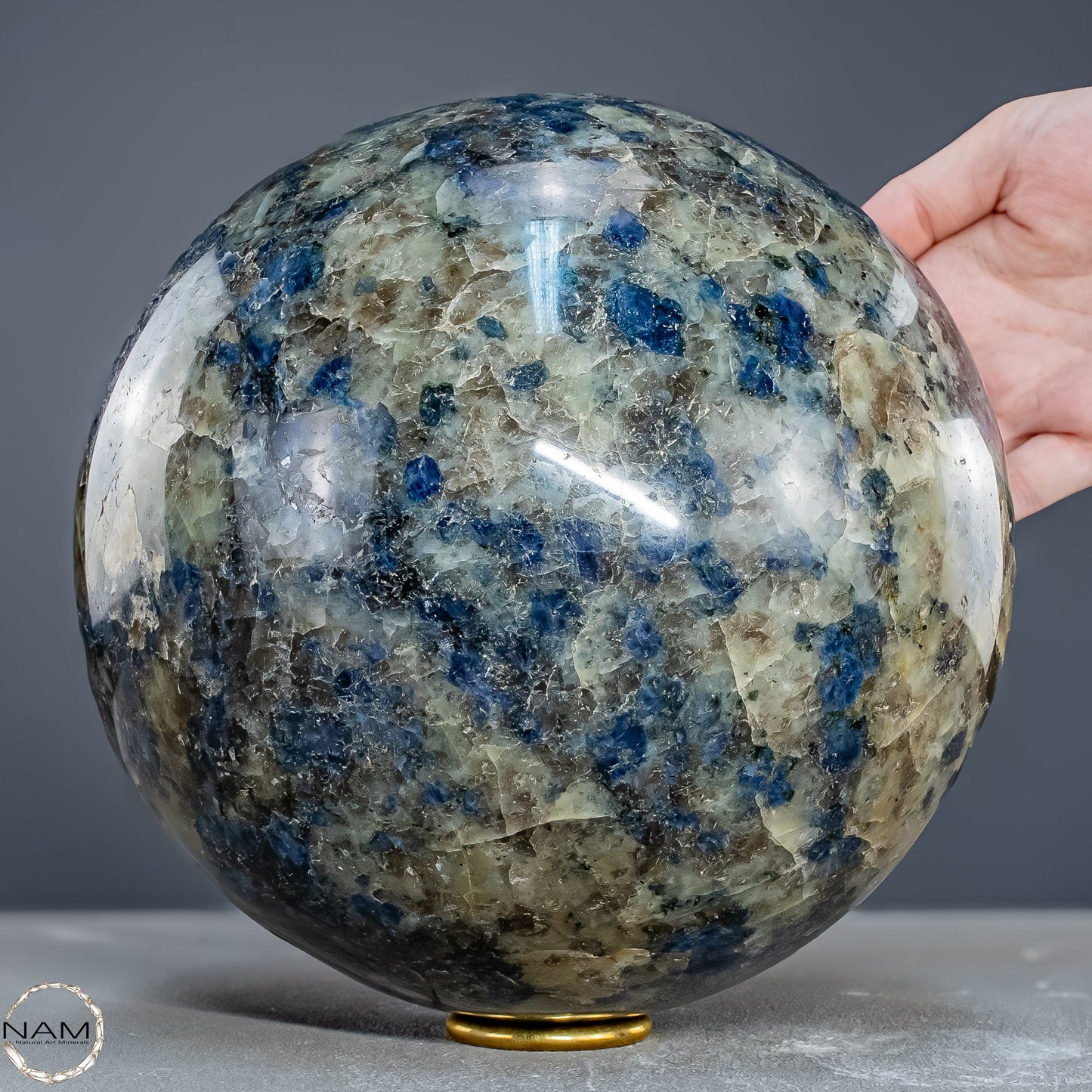 Natürliche Blaue Cordierit-Kristall Kugel, Spitzenqualität - 9567,37g