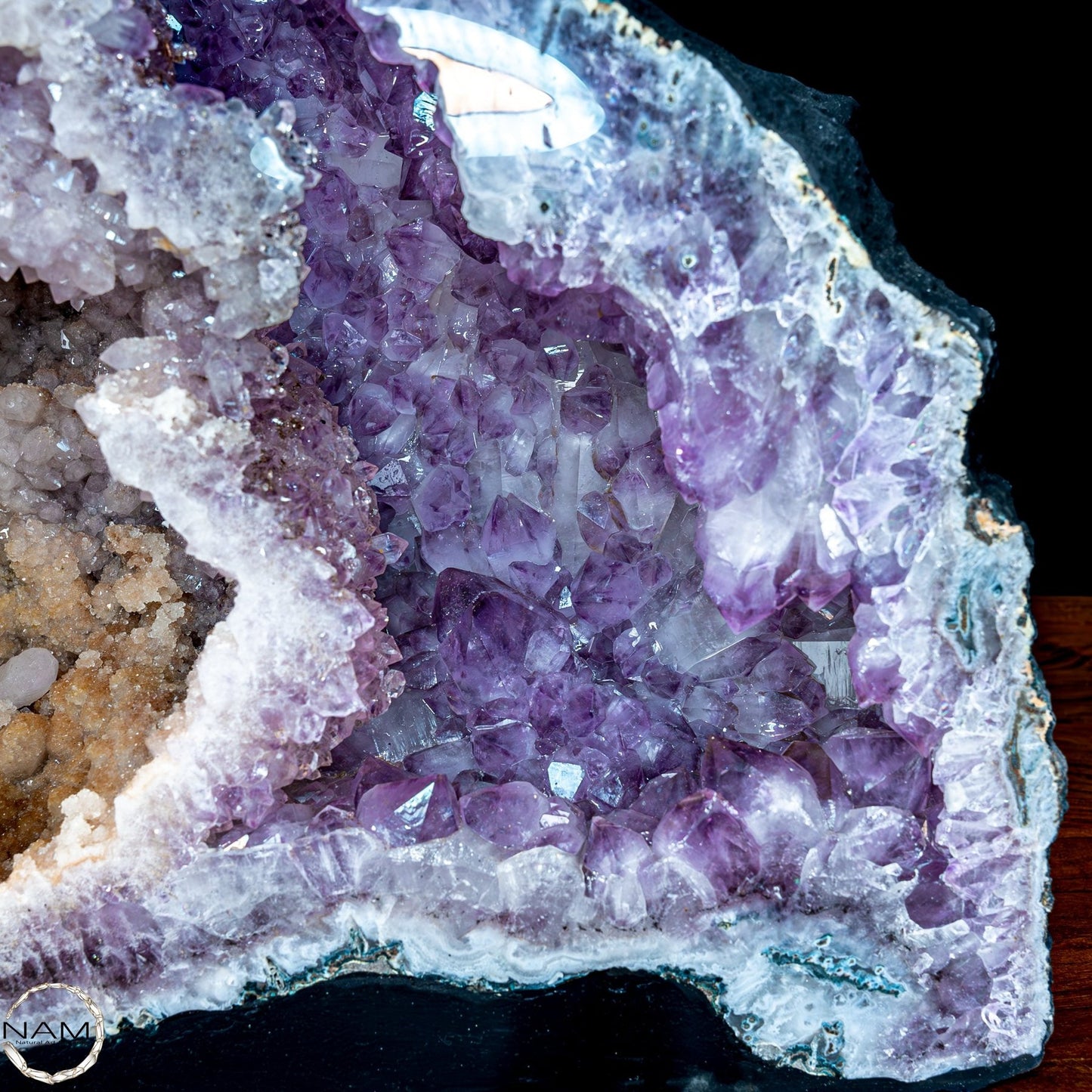 Museumsstück Chalcedon, Calcit, Citrin, Amethyst Geode - 38604.11g