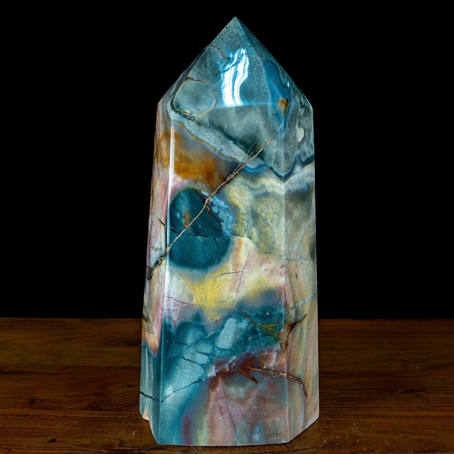 Großer Natürlicher Polychrome Jaspis Kristall-Obelisk - 11983,45g