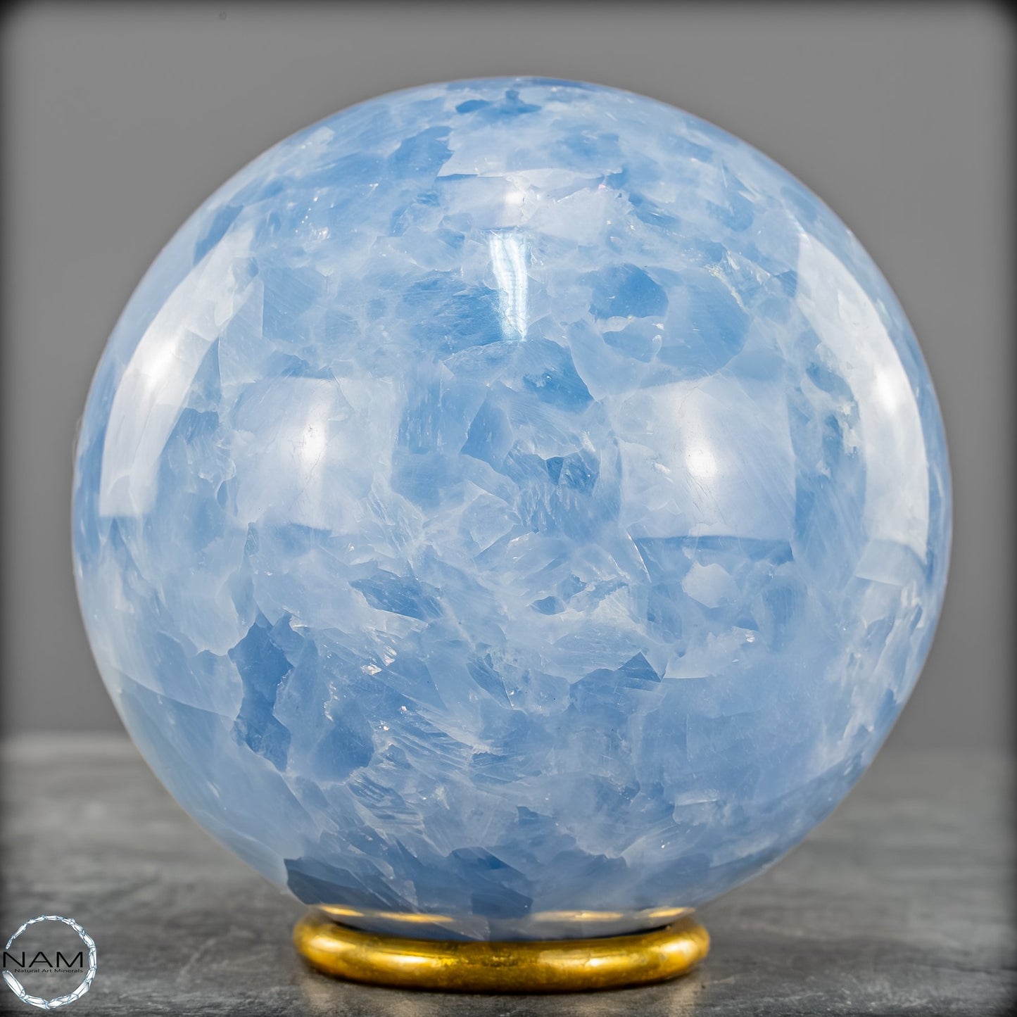 Natürliche Blaue Calcit-Kristall Kugel - 987,64g