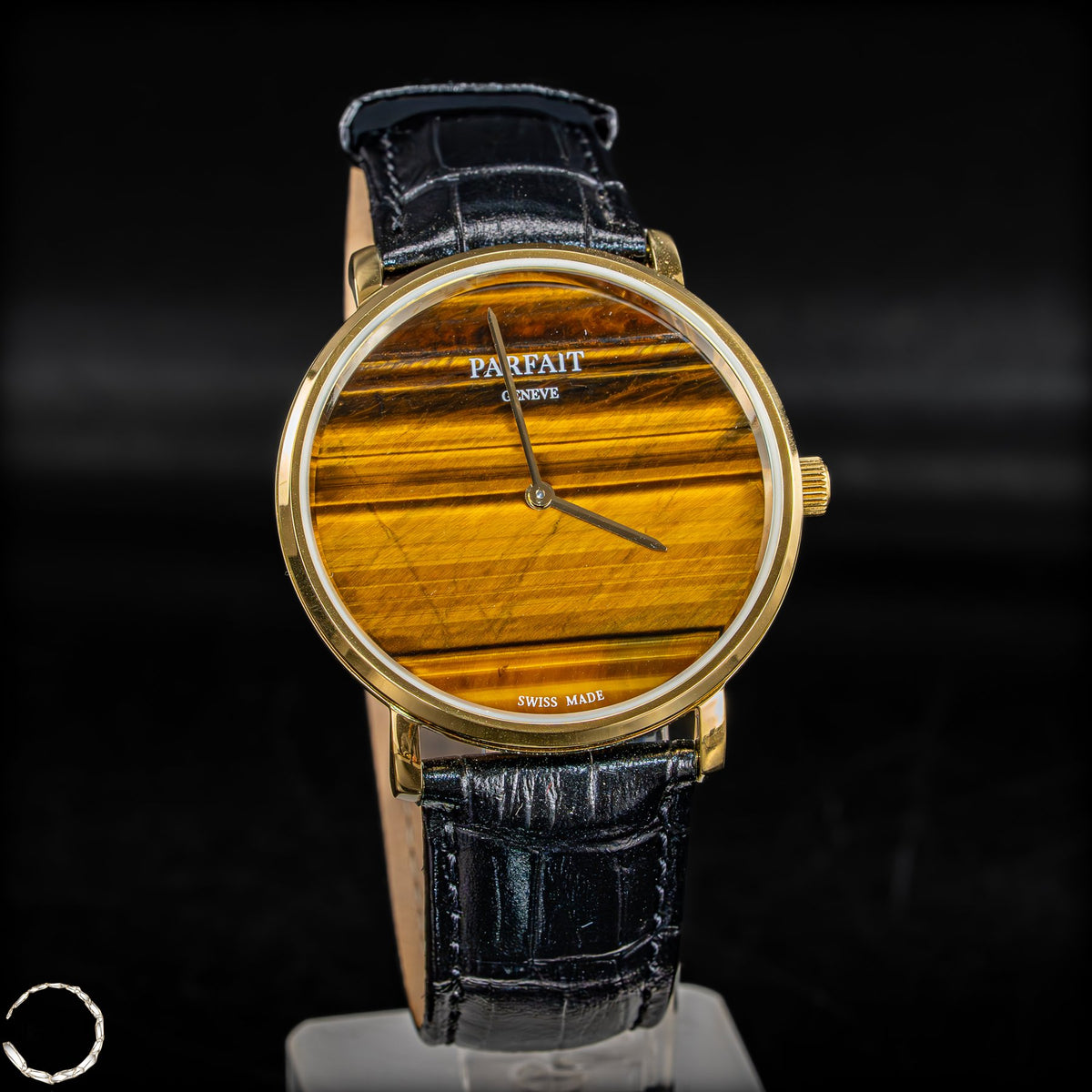 Tigeraugen-Uhr mit Schweizer Uhrwerk -46,80g 127,75ct