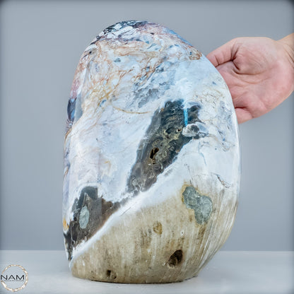 Mystik in Stein – Gebänderter Achat trifft schwarzen Opal - 11788,15g