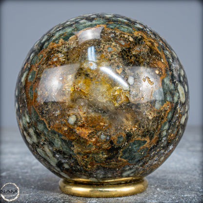 Natürliche Ocean-Jaspis-Achat Kugel - 652,51g