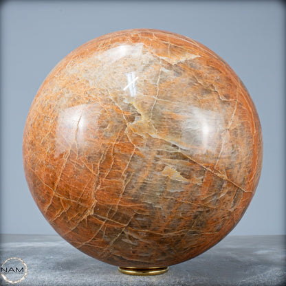 Natürlicher Pfirsich-Mondstein Kristall-Kugel - 9919,91g - 195mm