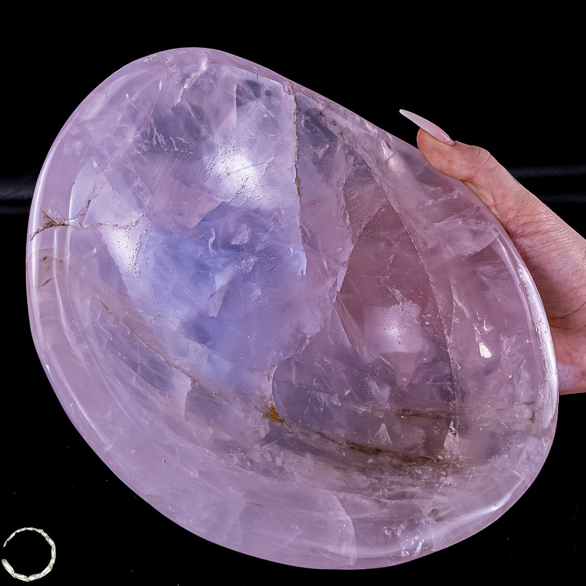 Natürliche Rosenquarz Schale / Schüssel 2065,33g