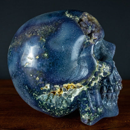 Natürlicher Botryoidal Chalcedony Kristall-Totenkopf - 6640,80g