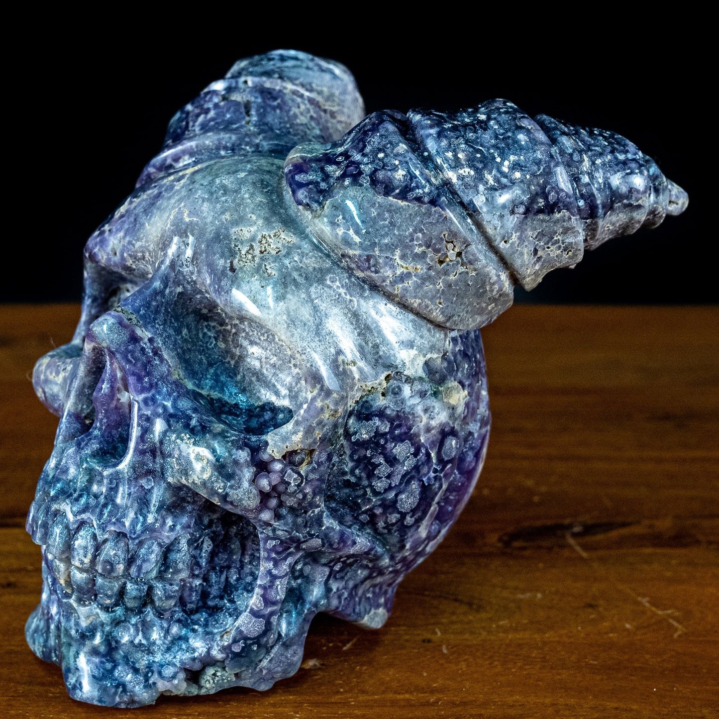 Natürlicher Botryoidal Chalcedony Kristall-Totenkopf - 3320,84g