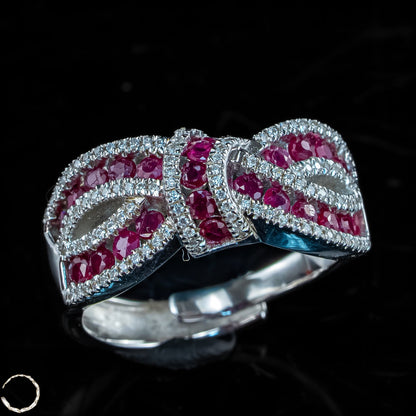 Rubin-Ring aus 925er Silber – Elegantes Funkeln  6,22g 31,1ct
