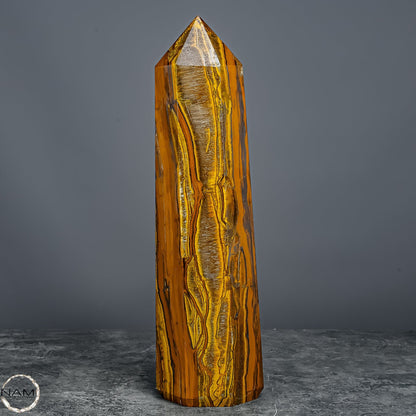 Natürlicher Tigerauge-Obelisk - 1528,71g