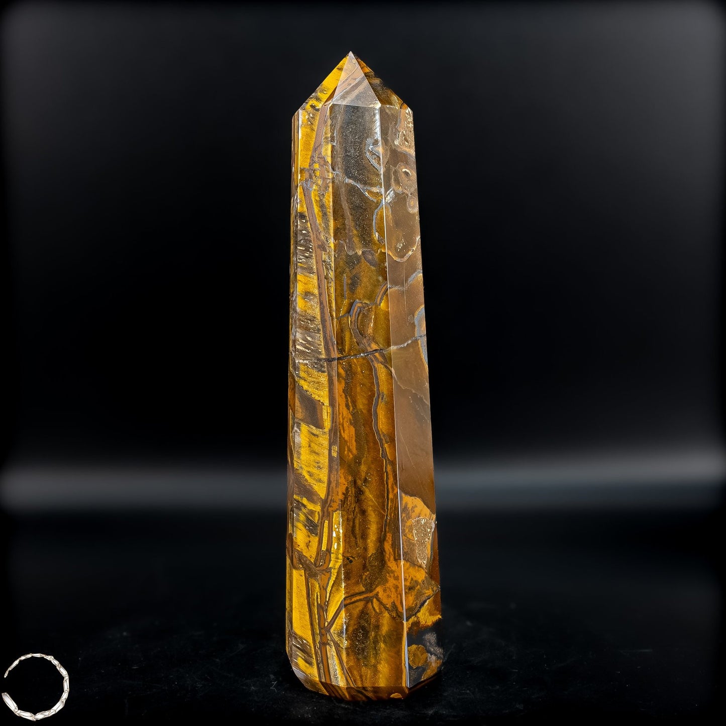 Natürlicher Tigerauge-Obelisk - 752,69g