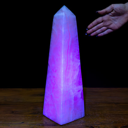 Natürlicher Pinker Aragonit - Kristall Obelisk - 4396,73g