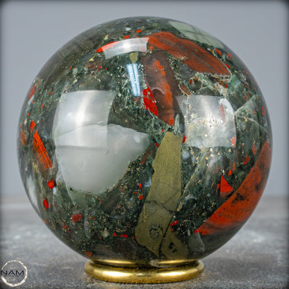 Natürliche Drachenblut-Jaspis Kugel aus Afrika - 1010,71g - 91mm