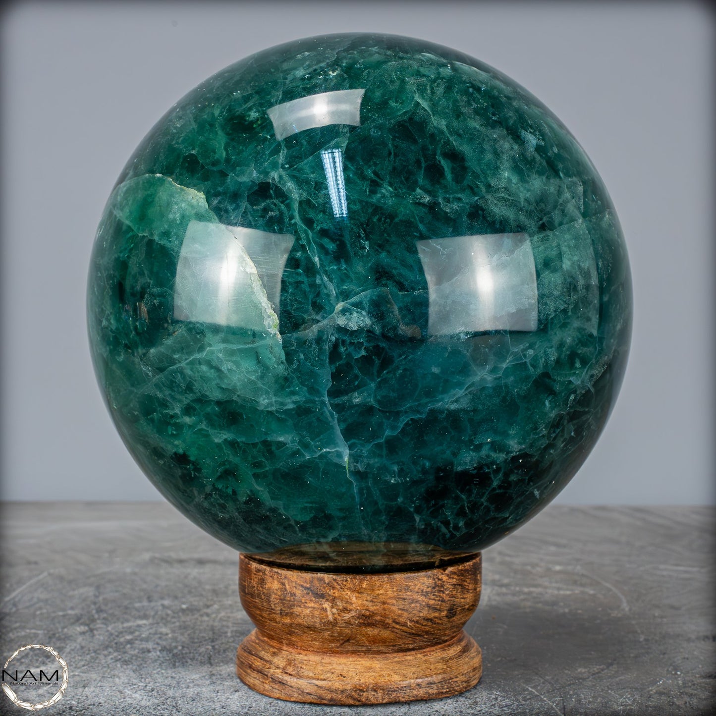 Natürliche Grüne Fluorit Kristallkugel, Spitzenqualität - 6619,14g