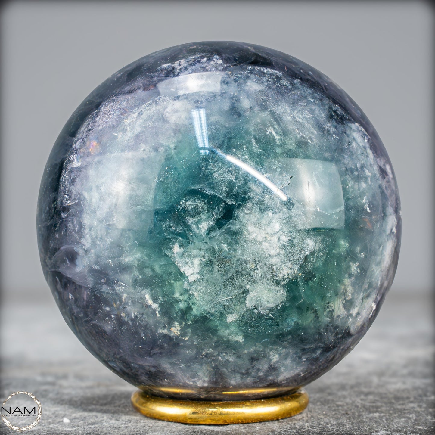 Natürliche Lila-Grüne Fluorit Kugel, China - 1056,01g - 87mm