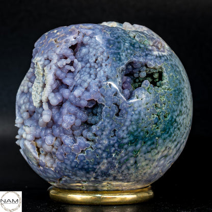 Mystische Traubenachat Kugel in Lavendel-Violett-345,77g 1728.85 ct