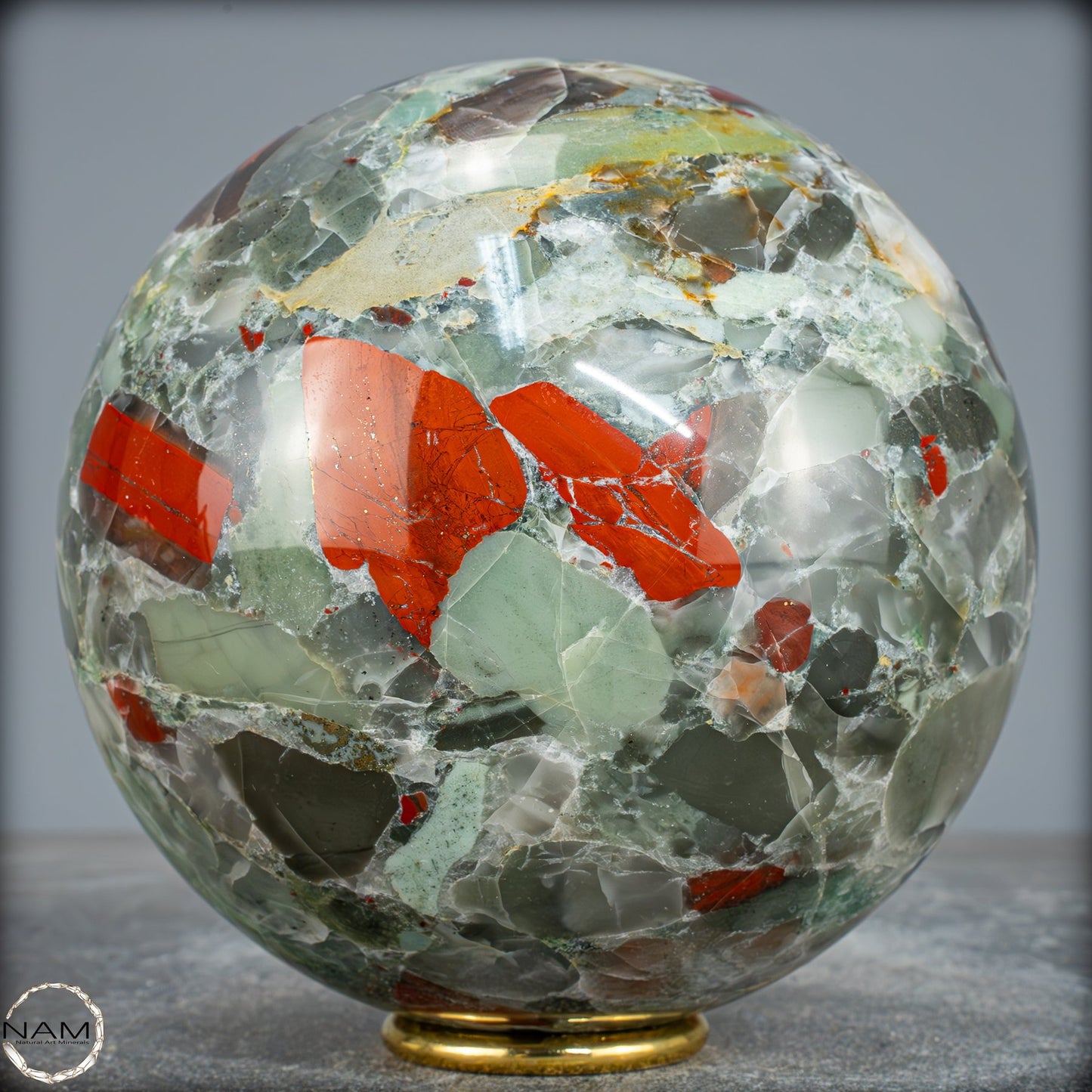 Natürliche Drachenblut-Jaspis Kugel aus Afrika - 2959,58g - 132mm