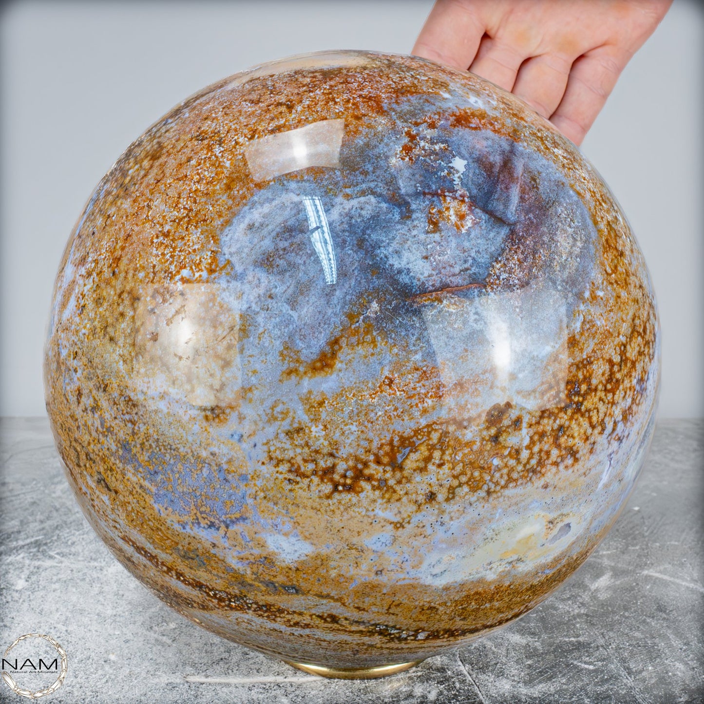 Natürliche Ocean-Jaspis-Achat Kugel - 14340,25g