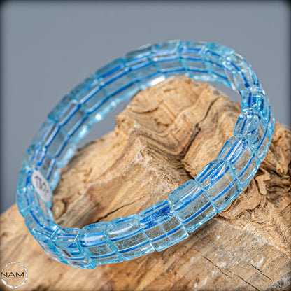 Eleganz in Blau – Aquamarin-Armband Afghanistan -27,67g 138,35ct